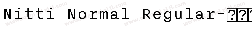 Nitti Normal Regular字体转换